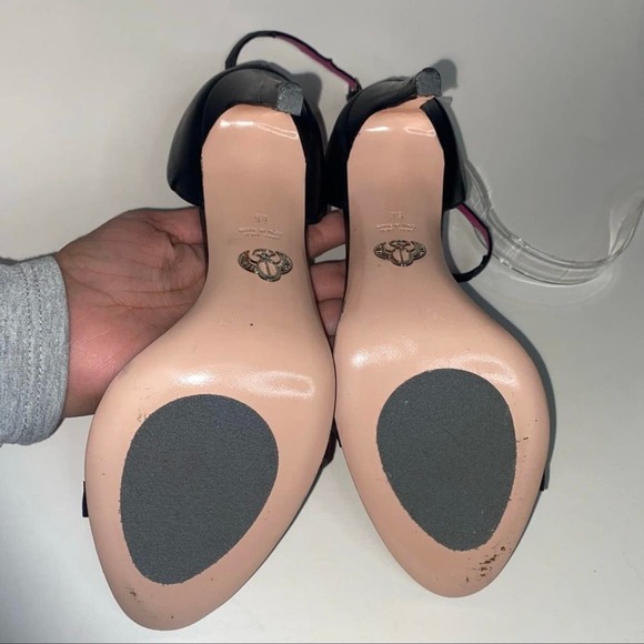 Oscar Tiye Black Strappy Leather Heels RARE EU 39 US 8.5 - Picture 10 of 10